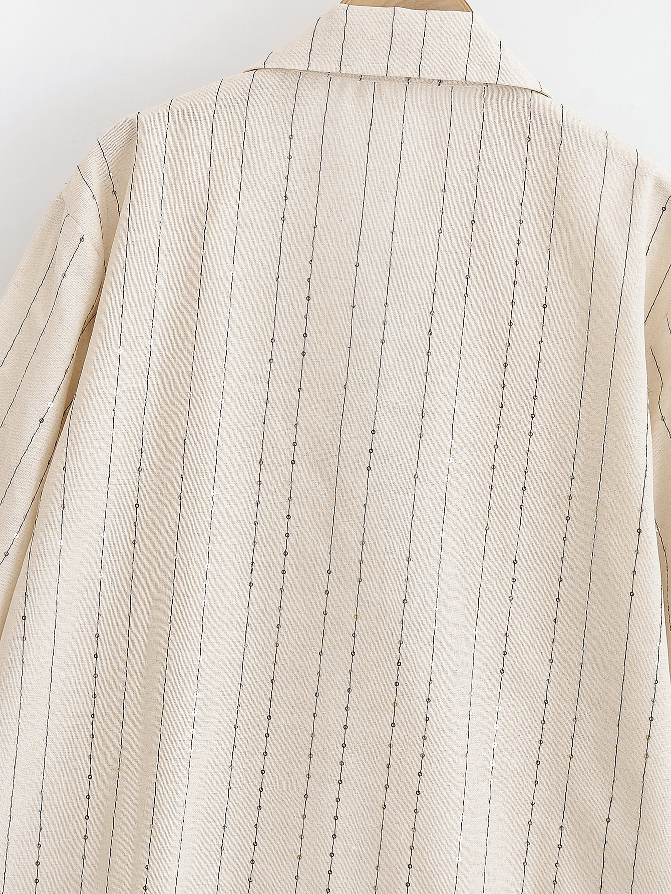 GraceChic Za Cross-Border Women's New Set Blazer + Sequin Striped Casual Pants_voghion.com