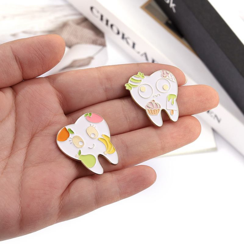 Cute Pin Ice Cream Fruit Alloy Plating Unisex Brooches display picture 3