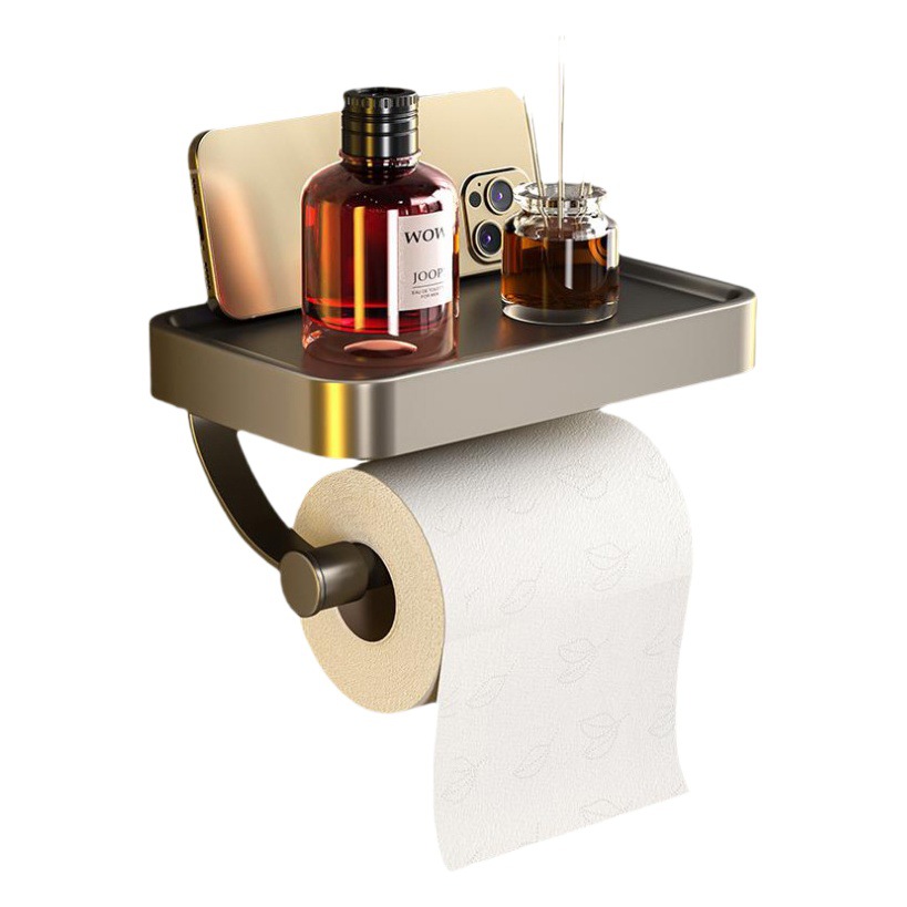 Fuente de la fábrica inodoro-libre montado en la pared rollo de papel titular de papel higiénico rack de almacenamiento de papel higiénico para el teléfono móvil