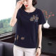 Pure Cotton Short-sleeved T-shirt Female Mother's Summer 2024 New Middle-aged and Elderly Loose plus size Western Style Top Half-sleeved Shirt