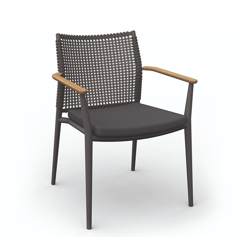 Balcón al aire libre silla de caña ocio patio villa mesa de caña silla jardín al aire libre mesa de té conjunto de muebles combinados