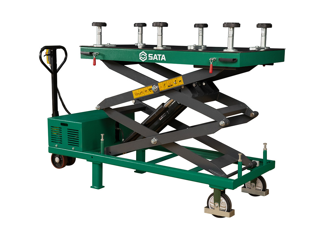 SATA世达AE5828新能源电池拆装举升机载荷1吨充电式液压升降机