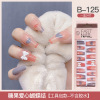 Long fake nails for manicure for nails, ultra thin detachable nail stickers, European style, ready-made product, wholesale