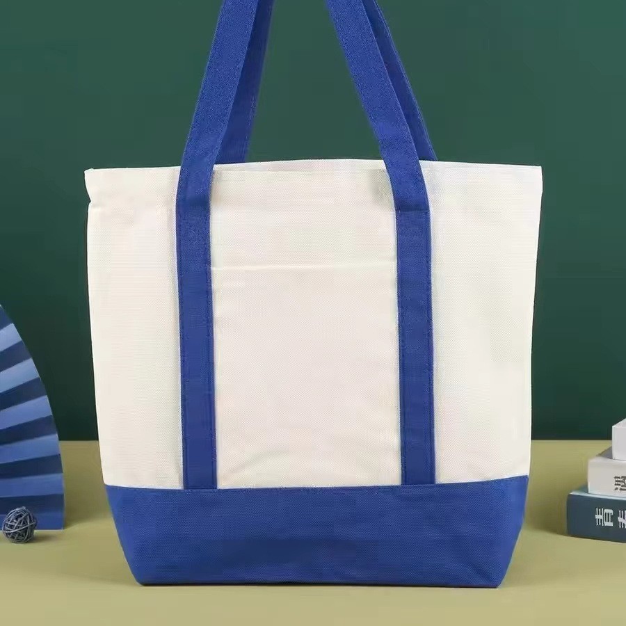 Bolsas de lona personalizadas con un toque de alta gama, logotipo impreso en color para publicidad, bolsas de compras de gran capacidad, coloridas, de algodón.