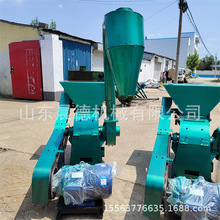 拖拉机带动秸秆打糠机 自动进料碎草沙克龙花生秧粉碎机
