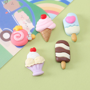 Cream glue ice cream lollipop popsicle resin accessories wholesale DIY jewelry stationery box hair accessories patch material