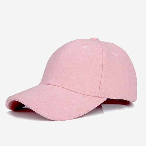 New Plain Color Duckbill Cap with Wool Felt for Men, Winter Letter Cap, Manufacturer, Wholesale