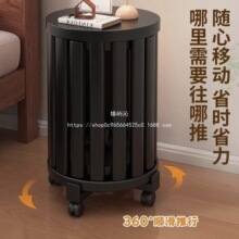 缘屿沁带茶几家用圆凳椅子可客厅实木凳子滑轮叠放组合小凳子餐桌
