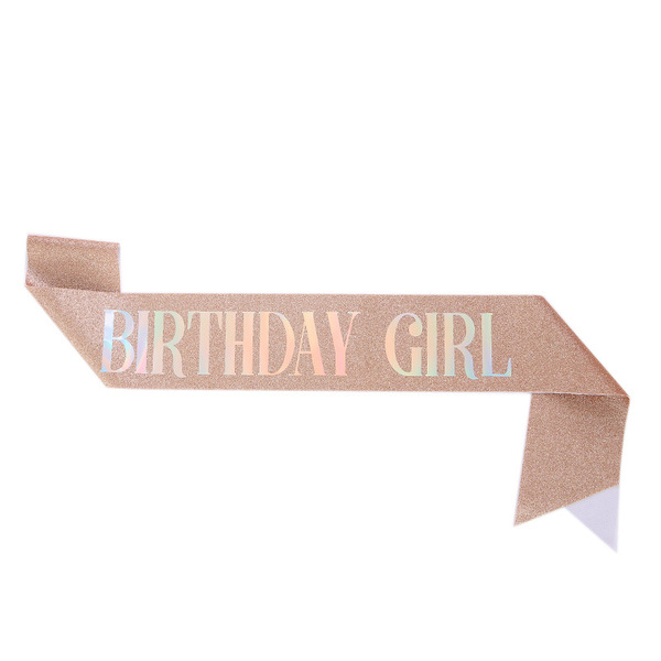Cross-border birthday party glitter shoulder strap etiquette belt…