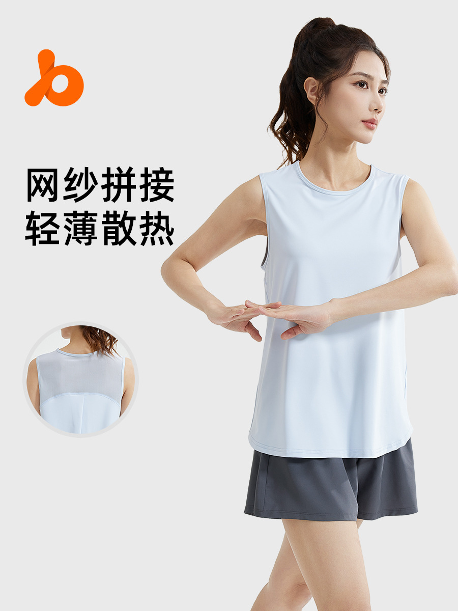 Juyi Tang traje deportivo casual suelto correr malla hermosa espalda sin mangas chaleco camiseta pantalones cortos traje deportivo mujer