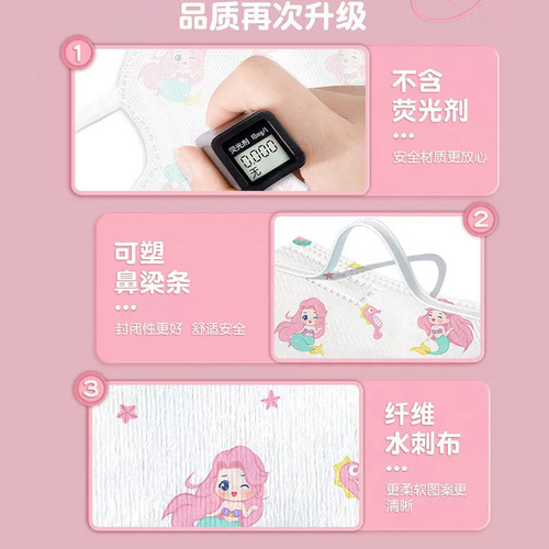 Children's 3D three-dimensional disposable medical grade 0-12 year old baby individually packaged medical surgery