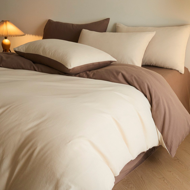 Pure Cotton Four-Piece Set with Quilt Core, Bed Sheetss, Quilt and Pillow, Complete Set of Student Dormitory Quilts, Autumn and Winter Quilts