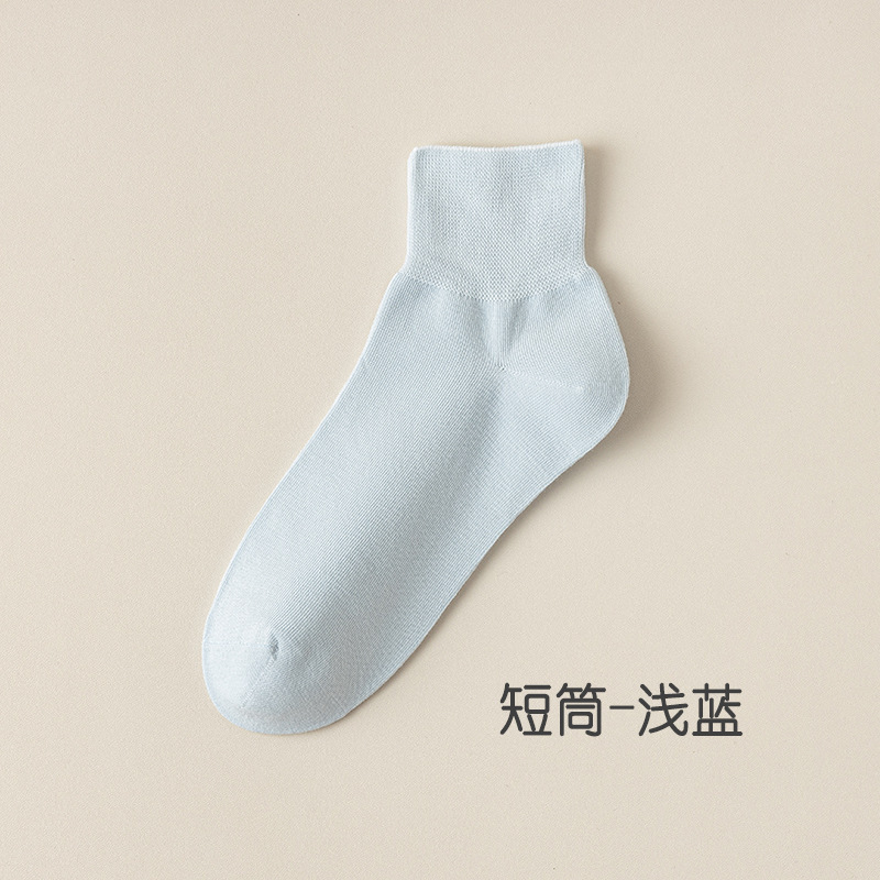女性用春秋純綿ミドルソックス、綿100%ゆったりソックス、綿靴下、女性用靴下、諸暨靴下卸売、骨なし産後靴下|undefined