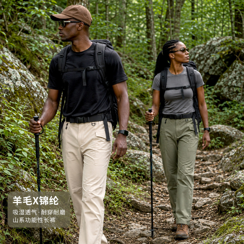 Merino Wool Nylon Windproof, Waterproof, Wear-Resistant, Warm Outdoor Sports and Leisure Pants Oem Factory Wholesale