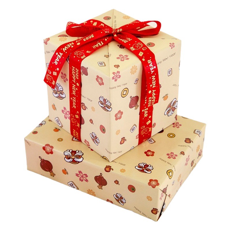 Rojo Oro 2/2,5 cm de ancho festivo Día de Año Nuevo regalo de Año Nuevo caja de regalo de embalaje cinta decorativa lazo