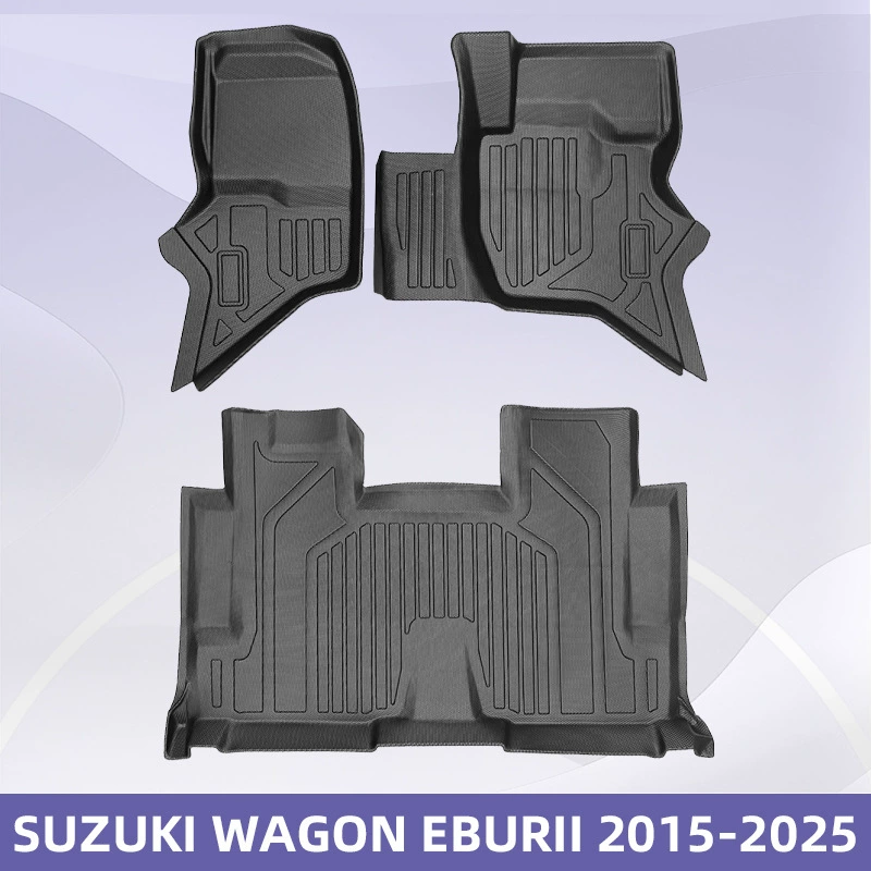 Подходит для японских Kiki 15, Suzuki WAGON/EBURII с правым рулем, 3D всепогодный материал, автомобильные коврики из ТПЭ.
