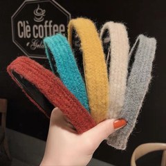 New Autumn/Winter Hair Accessories Colorful Wool Hair Bands for Women Korean Instagram Influencer Style Versatile Hair Pins with Teeth Non-Slip