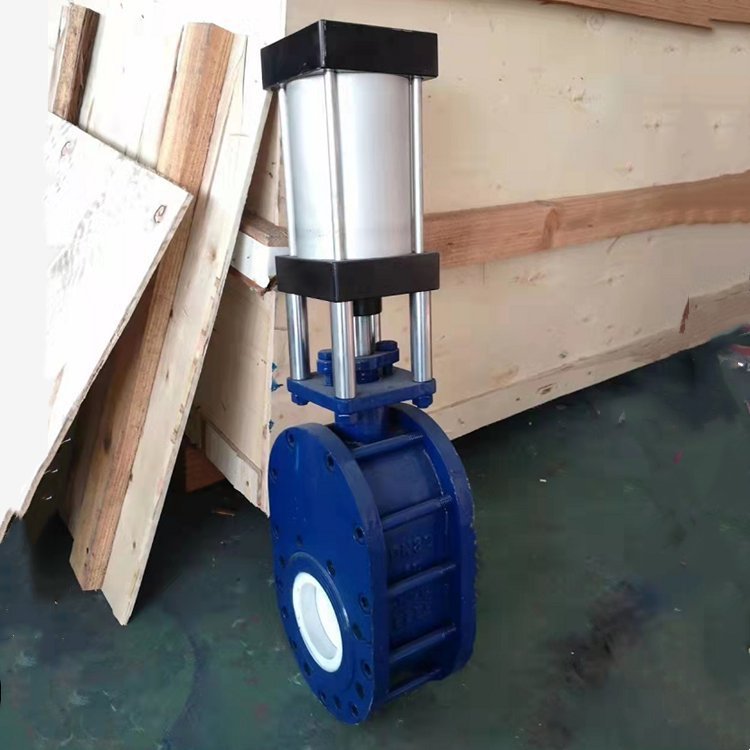 Z674TC-10C 气动耐磨陶瓷出料阀 对夹式气锁阀 气控陶瓷双闸板阀