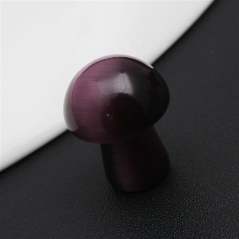 Cristal de ágata piedra semipreciosa Mini seta decoración maceta pecera DIY joyería decorativa seta transfronteriza