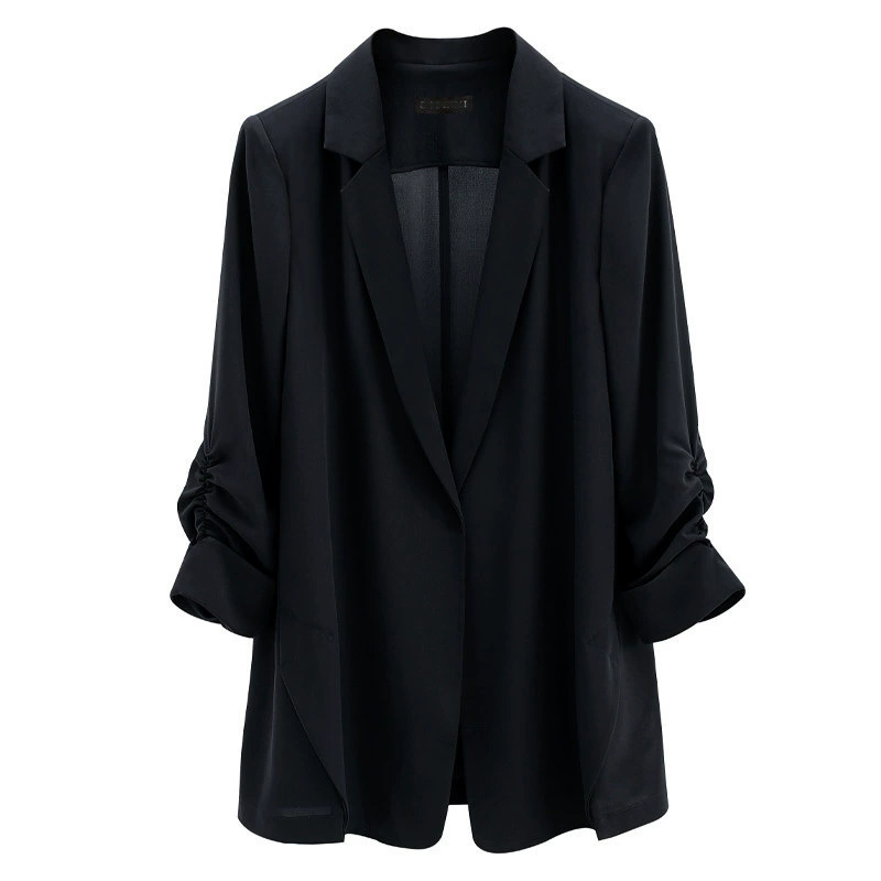 Распродажа-лето плюс сайз женский пухленькая девочка шифоновый костюм модный однослойный Тонкий костюм пальто 200 кг