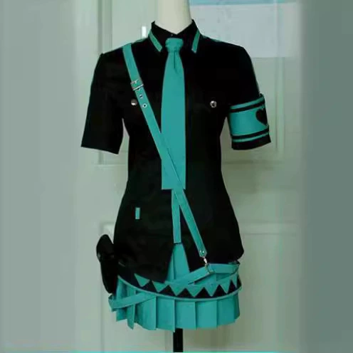 Косплей-костюм VOCALOID Chu Yin Weilai «Love War», зелёный/жёлтый, полный комплект с перчатками