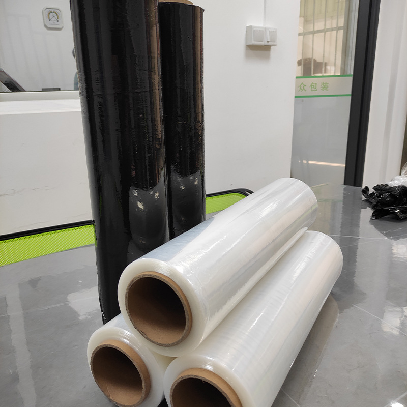 Fábrica al por mayor de película de bobinado logística embalaje estiramiento película de bobinado blanco transparente máquina PE película de bobinado película de sellado