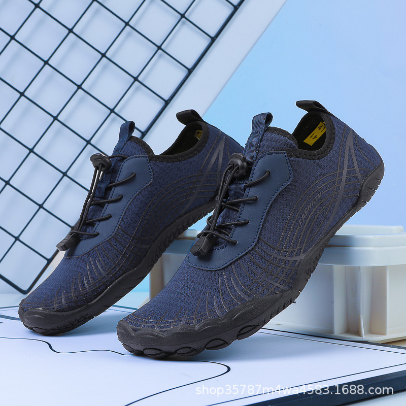 Comercio exterior nuevo al aire libre zapatos de baño para hombres y mujeres zapatos de baño de playa con cinco dedos con fugas de agua transpirables y secos rápidos zapatos de pareja