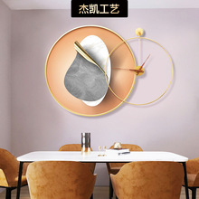 现代简约风客厅装饰画创意挂钟组合挂画北欧餐厅玄关卧室艺术钟表