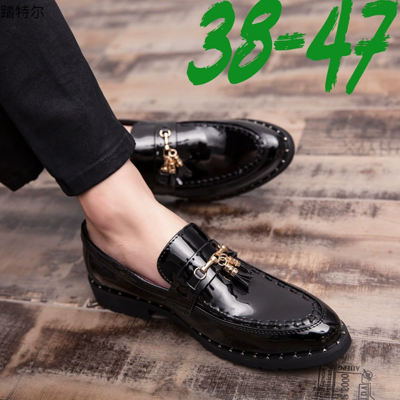 2025 новые модные кожаные туфли для мужчин, кожаные туфли большого размера, осенние британские туфли с острым носком для мужчин