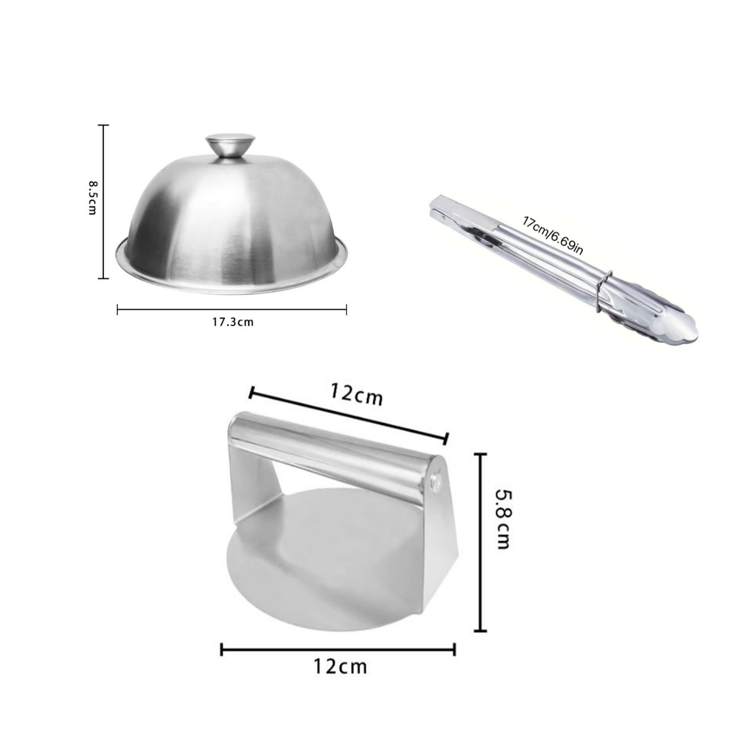 3종 세트 12cm 나사형 + 빵 클립 + 케이크 커버