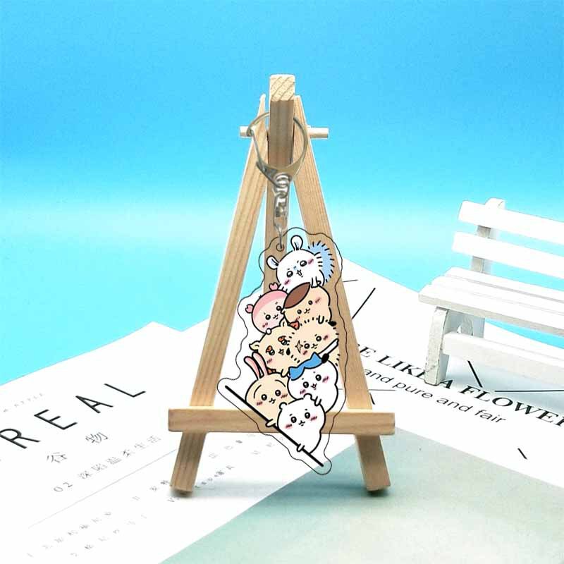 chiikawa ジイカワ ハチ小八 ins 漫画かわいいランドセル小さなペンダントアクリルキーホルダー|undefined