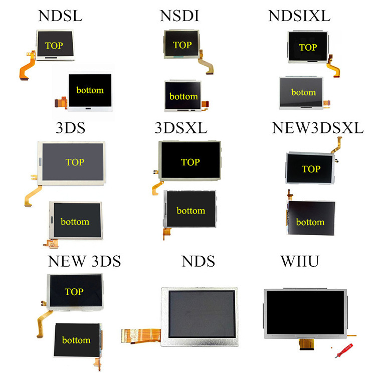 Suitable for New3Dsxll Lcd Ndslite Upper and Lower Screens 3Ds Display Screen Ndsixlwiiundsi Lcd