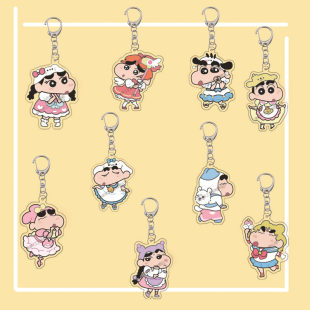 Crayons, acrylic keychain, cartoon backpack accessory for students, (Physicals)