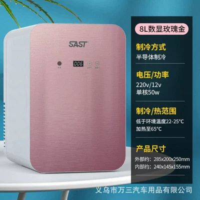 Small Portable Dormitory Rental | Soyuducular - 8l-rose-gold-digital-display-temperature-control-home-and-car-dual-use