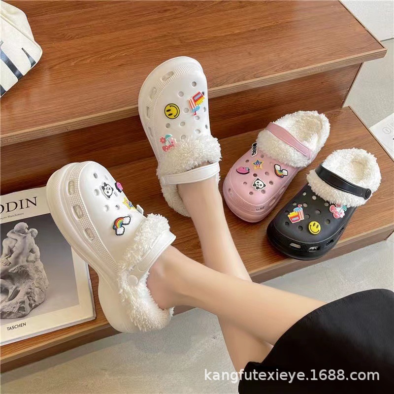 Removable cotton slippers winter plus ve...