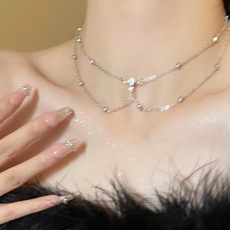 Cadena de pecho bikini clavícula cuerpo cadena joyería sexy collar accesorios femeninos cadena de moda europea y americana