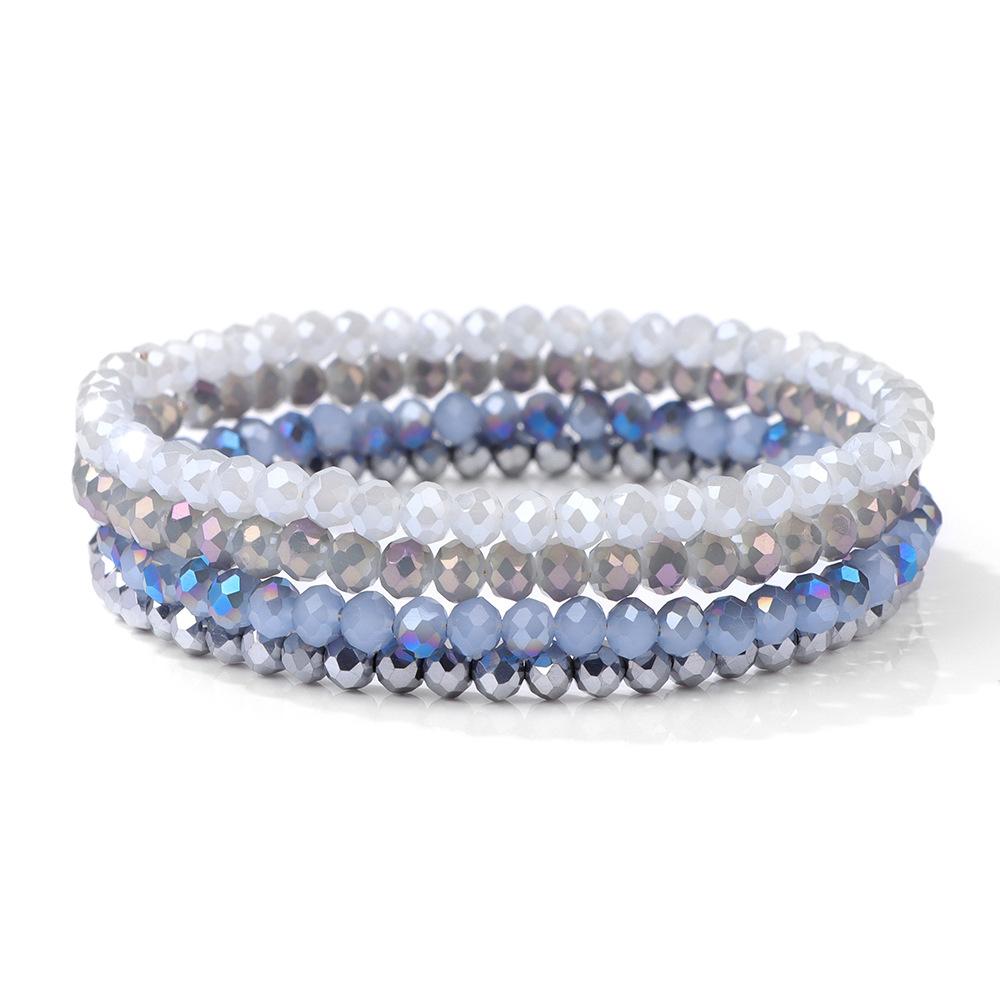 21g Weight Bracelets Classification Artificial Crystal Chain Material 4 Pieces Set Quantity Holiday, Daily Occasion Artificial Crystal Material Geometric Pattern Unisex Gender Beaded Design Shiny, IG Style Style IG Style Shiny Geometric Artificial Crystal Wholesale Bracelets 8