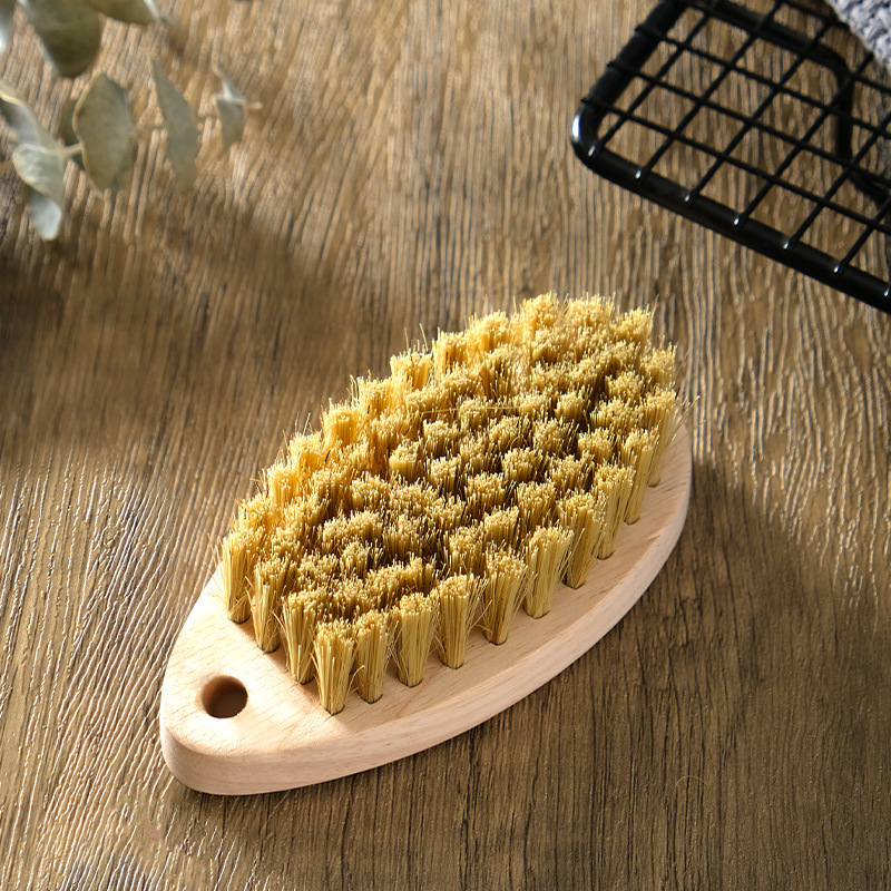 Bristle laundry brush household soft fur does not hurt Clothes Clothes brush wooden handle shoe brush artifact cleaning down jacket Special