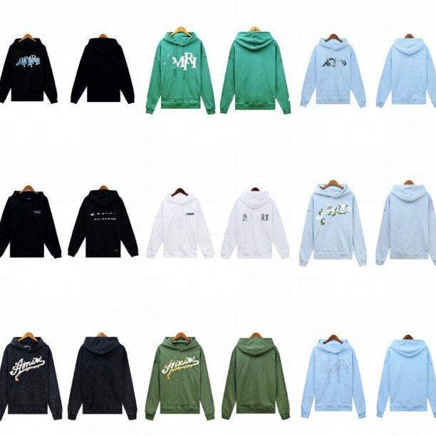 Tide foreign trade brand sweater crack letter logo splash ink flow paint graffiti embroidered hoodie lovers coat batch