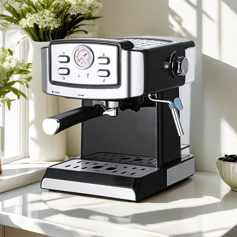 Máquina de café espresso semiautomática de bombeo de 15 bar, cápsula de café en polvo, burbujas de leche, pequeña máquina doméstica todo en uno