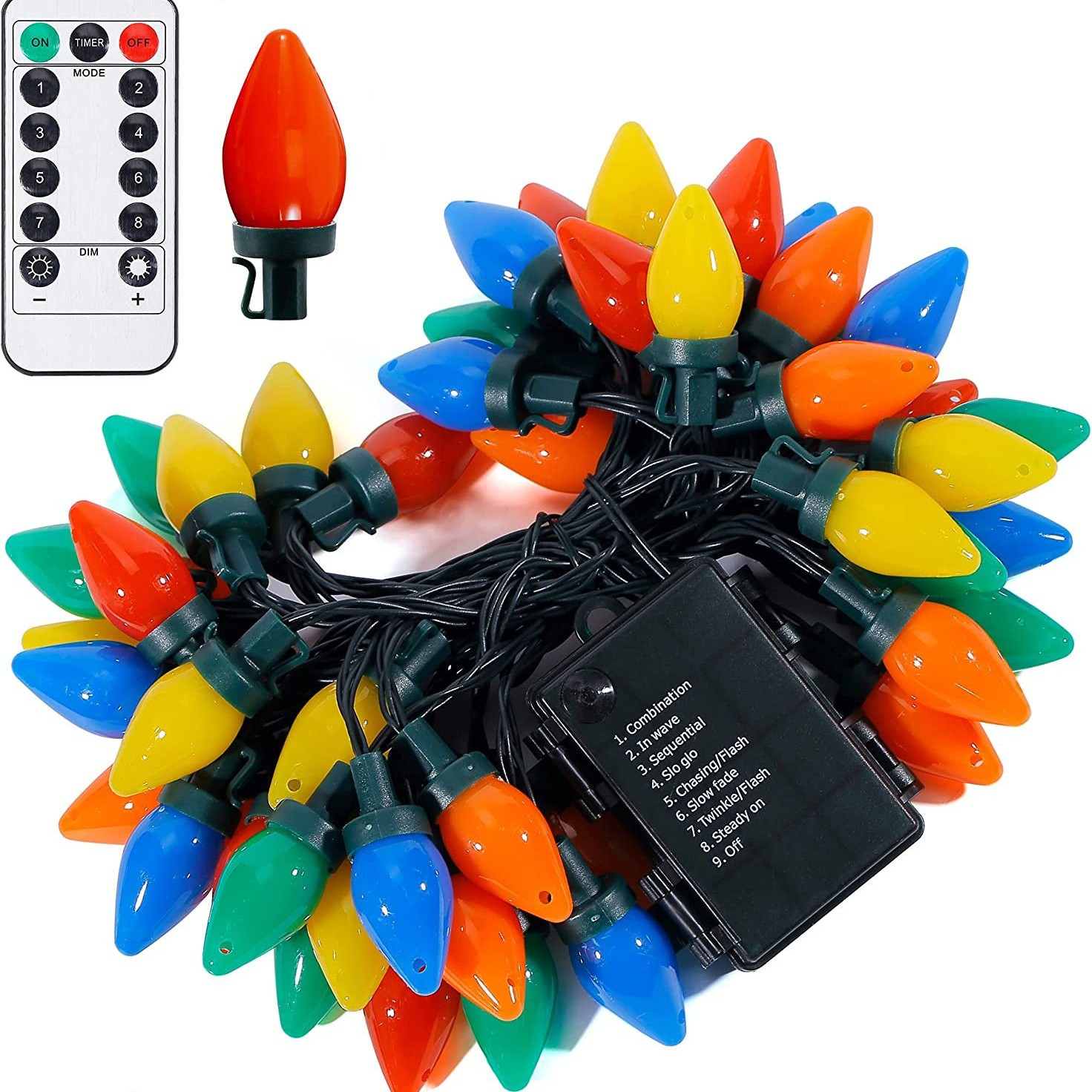 Amazon LED fresa Luz color con gancho señaló Luz cadena brillante c6c7c9 luces de colores Navidad luces decorativas