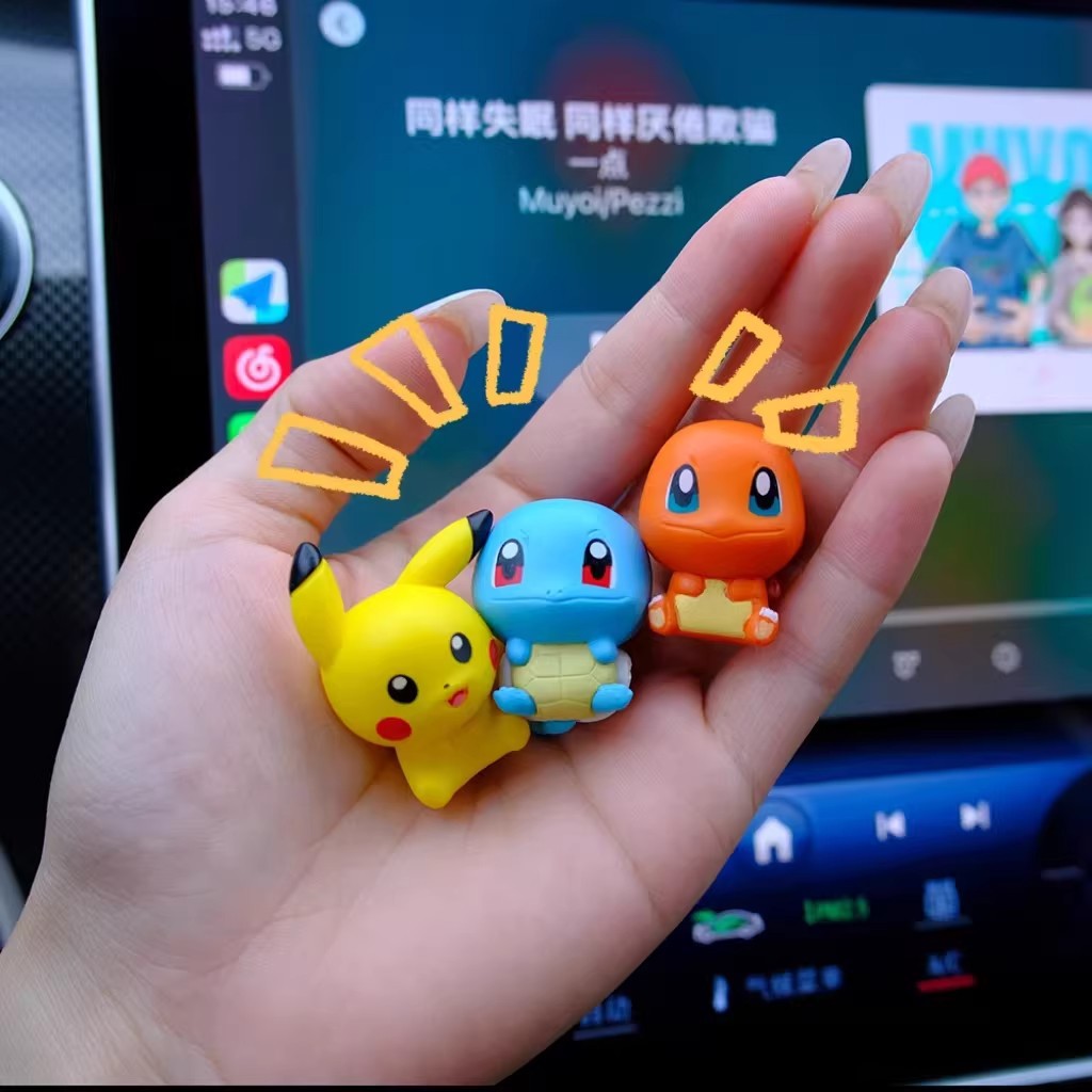 Pokémon Car Ornaments, Cute Pokémon Car Dashboard Display Decorations, Car Doll Models