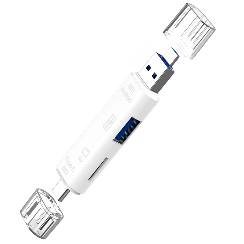 TYPE-C card reader USB computer mobile phone OTG rotor U disk TF card five-in-one multi-function card reader