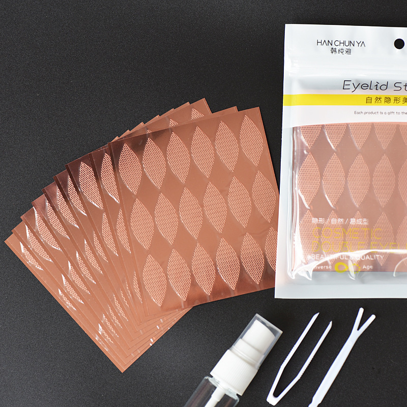 Water Lace Double Eyelid Sticker XL Size Half Moon Hollow Breathable Rose Gold Beauty Sticker Three-Piece Set of Tools Water Lace Double Eyelid Sticker XL Size Half Moon Hollow Breathable Rose Gold Beauty Sticker Three-Piece Set of Tools