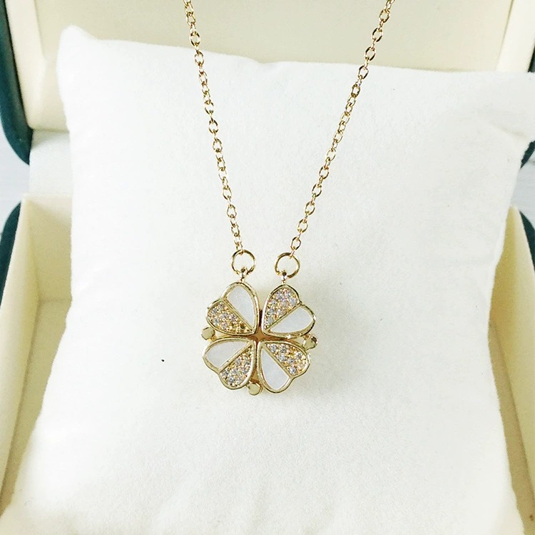 Necklace, chain for key bag , accessory, four-leaf clover