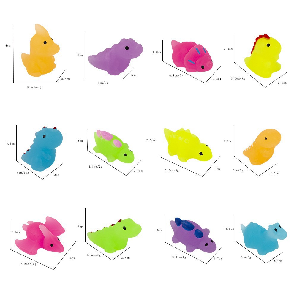 Dango de Dinosaurio Transparente - Estilo Aleatorio (Precio por Unidad)