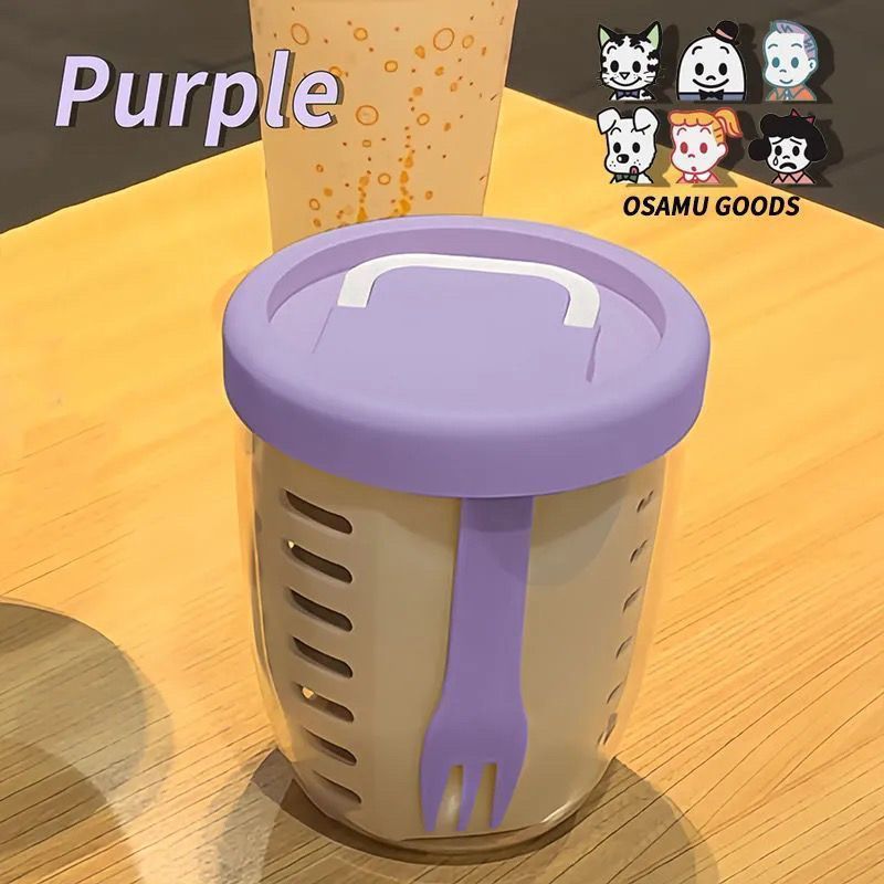 AAAA+[라일락 퍼플] 과일컵 + 과일포크 - 2개 구매