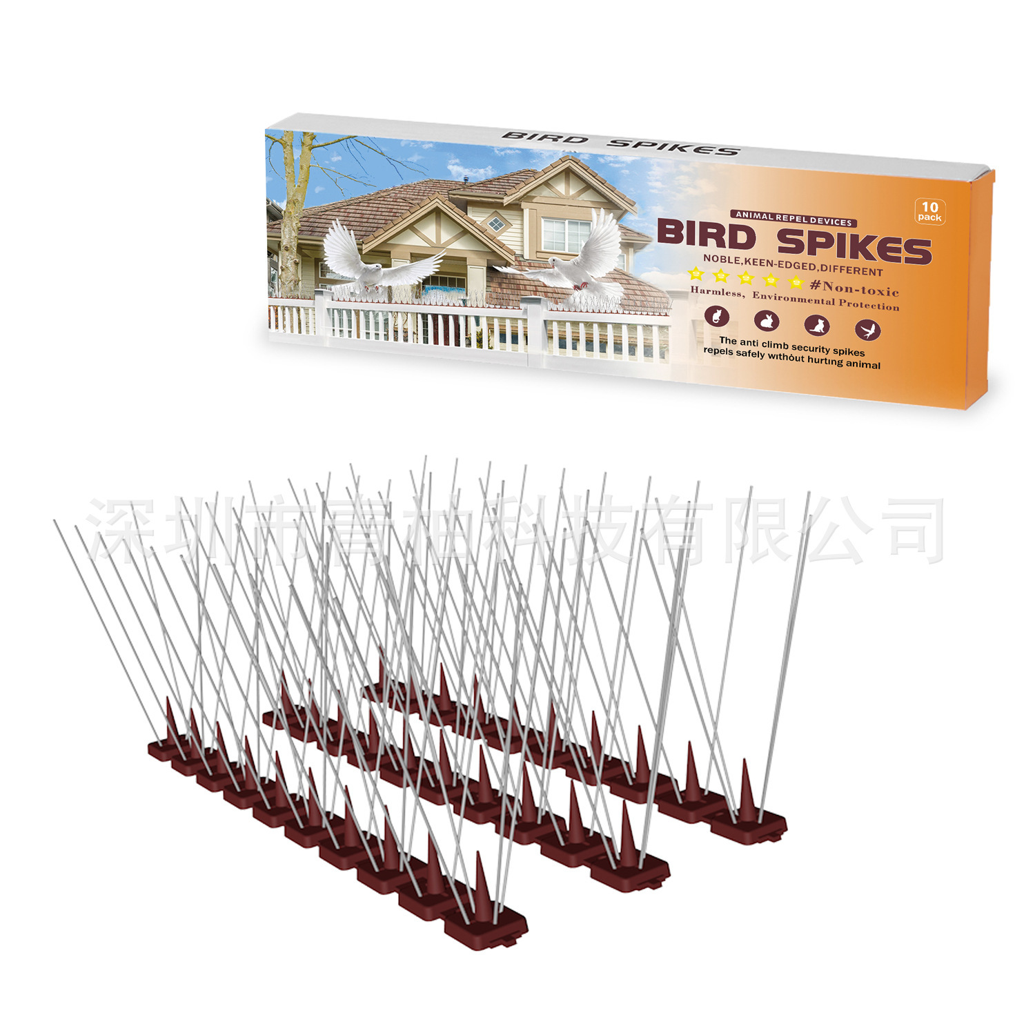 Anti-bird thorn new pattern Sharp Yan value Bird plastic cement stainless steel Theft prevention Bird