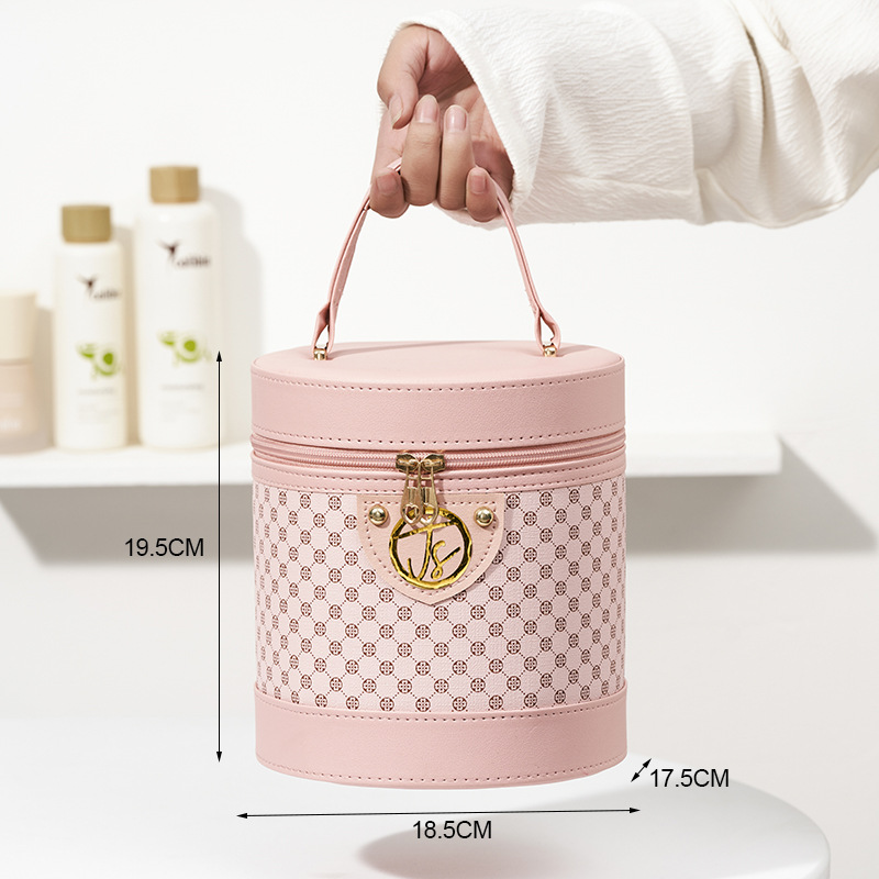 Douyin nueva bolsa de cosméticos Macaron Yuantong caja de almacenamiento de cosméticos de alto valor caja portátil de gran capacidad