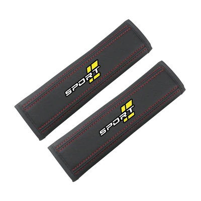 Car Seat Belt Shoulder Pads, Universal Other Automotive Safety Supplies - sport-leather-shoulder-pads-type-a